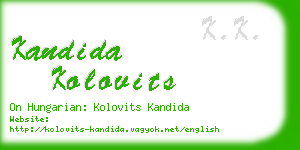 kandida kolovits business card